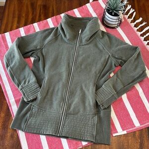 Lululemon Women’s Radiant II Zip Jacket Heathered Fatigue Green US12